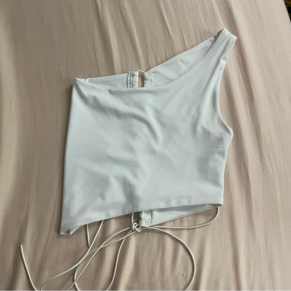 Asymmetrical cropped top